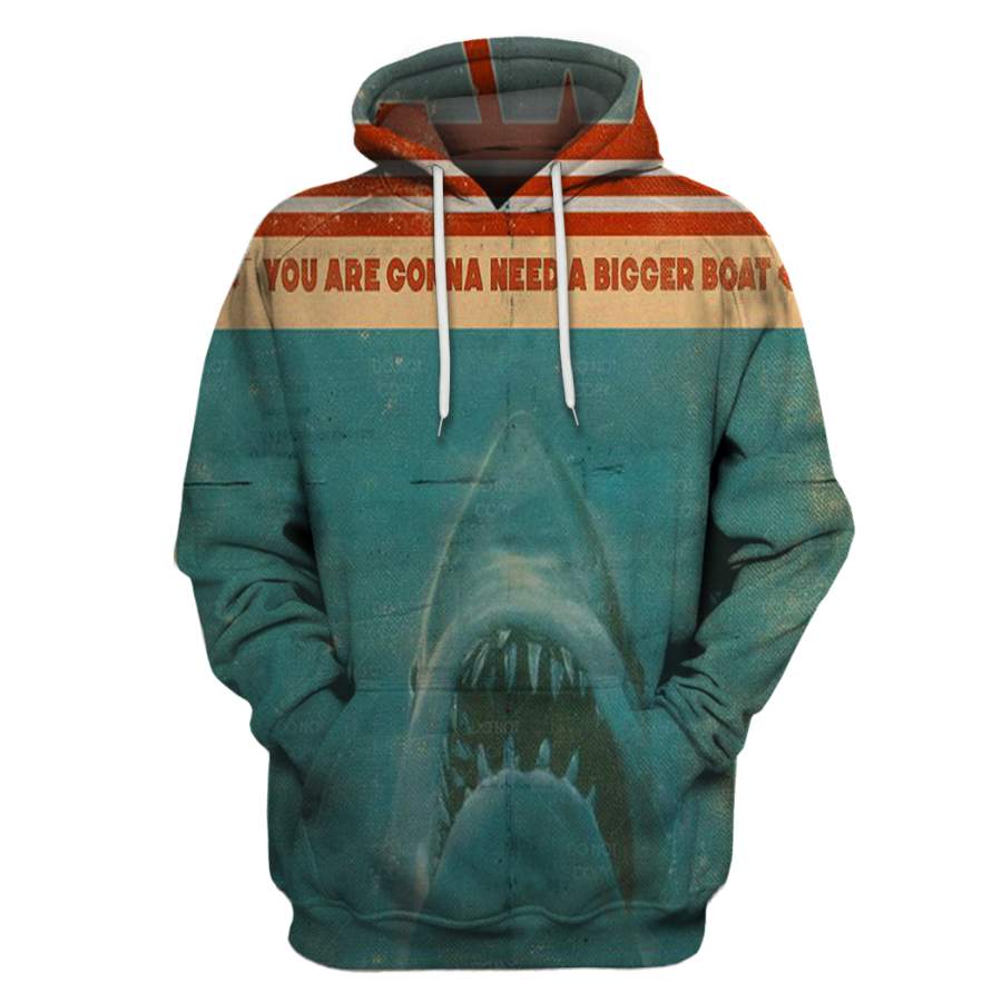 3D All Over Print Shark Jaws Hoodie