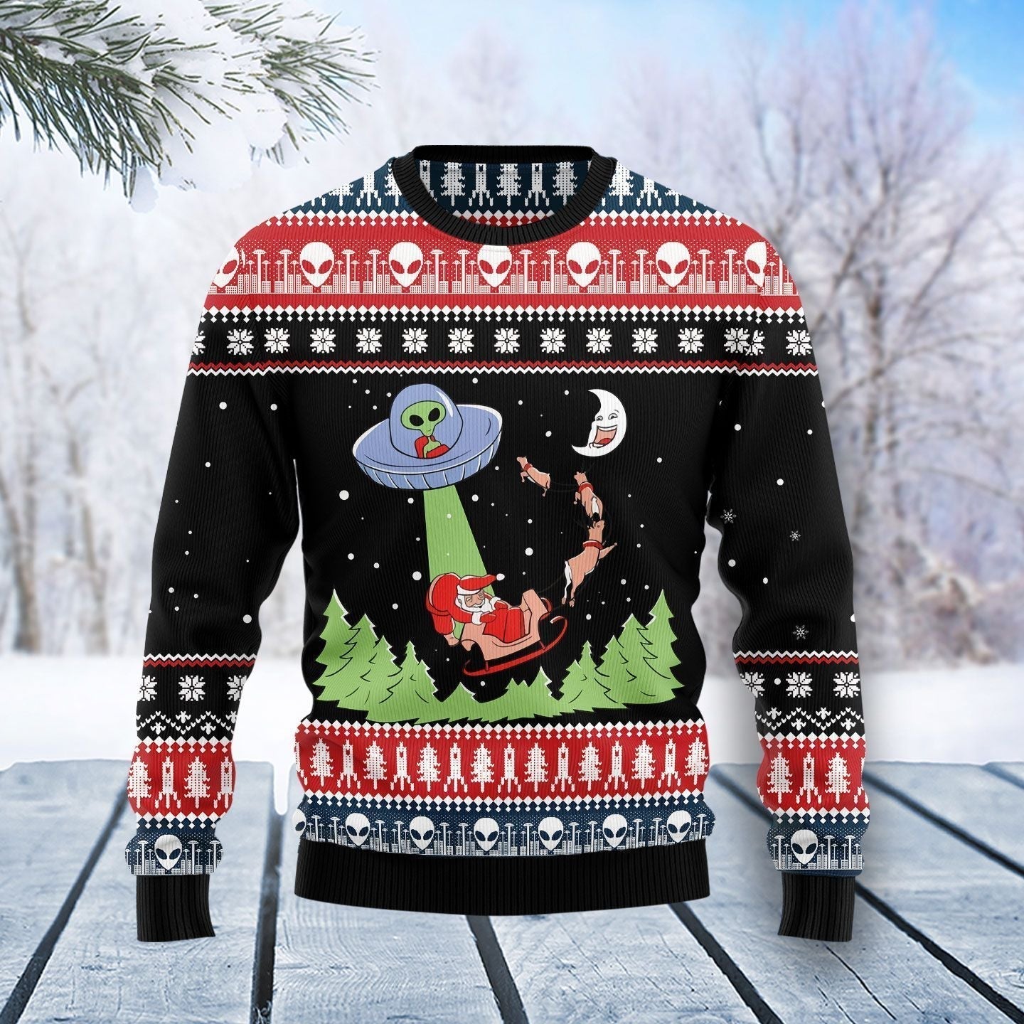 Alien Christmas Ugly Christmas Sweater | For Men & Women | Adult | Us5239