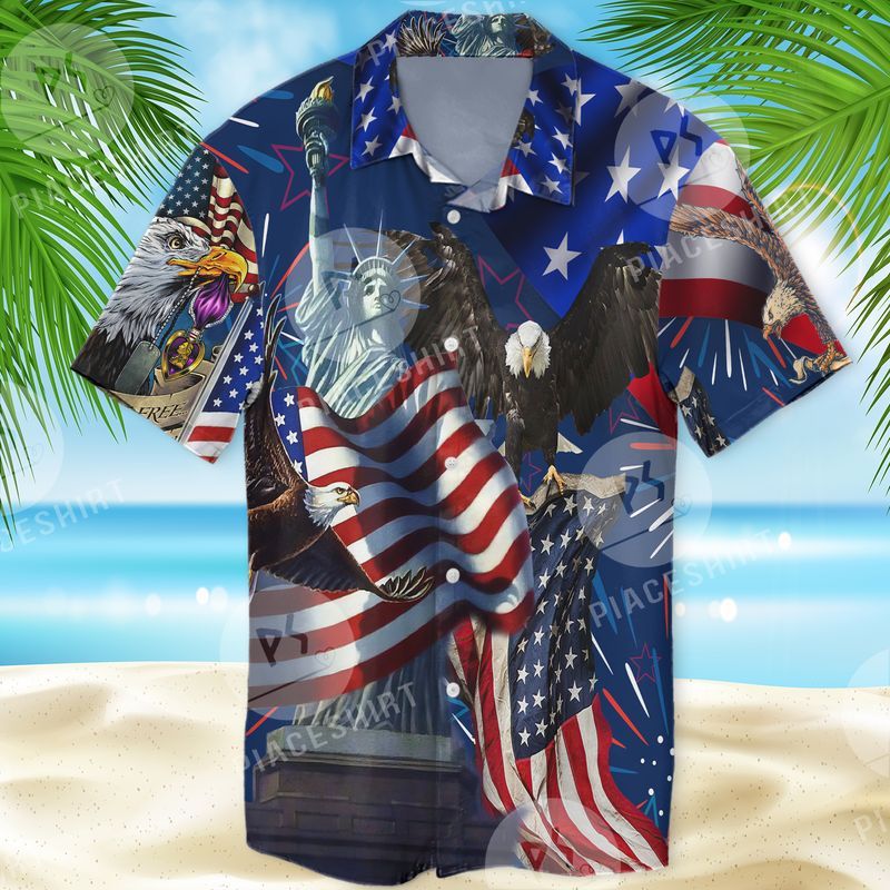 Patriot Statue Of Liberty Full Print Hawaii Shirt Ha58003