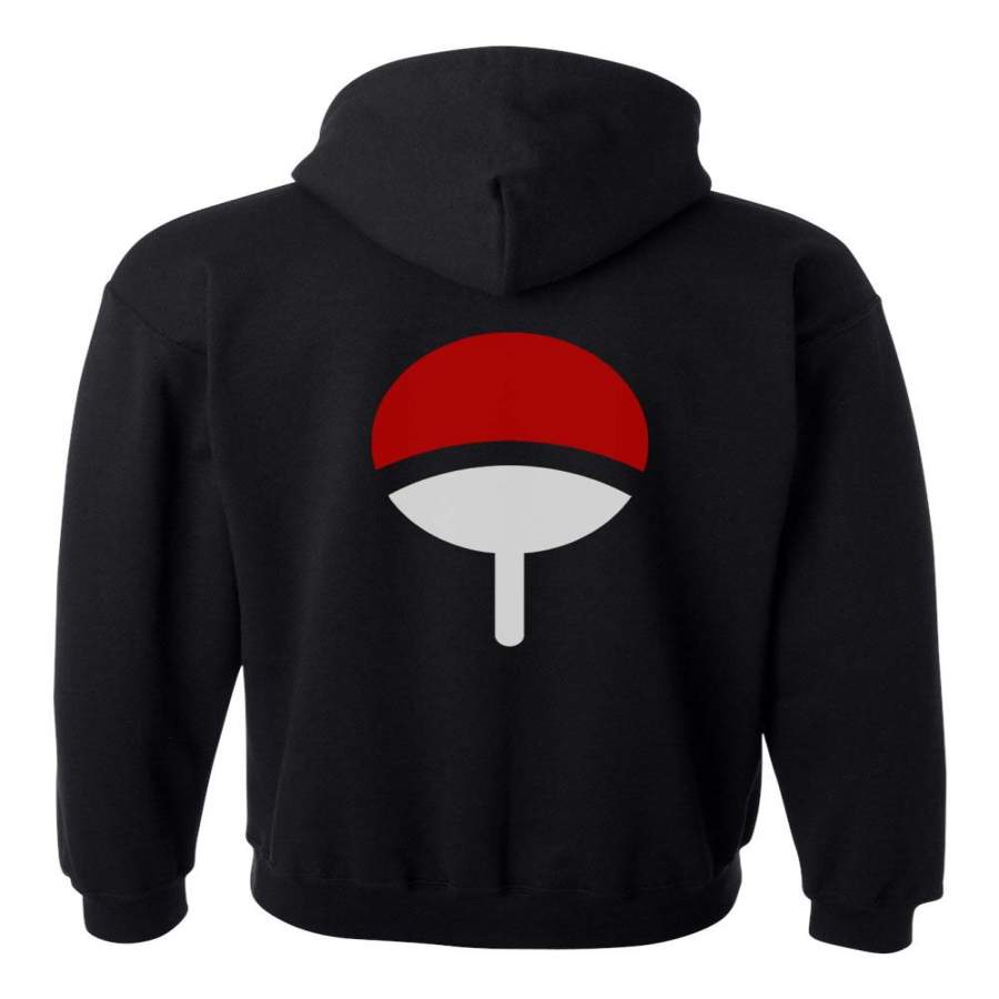 Uchiha Clan Symbol on back only Naruto Unisex Pullover Hoodie