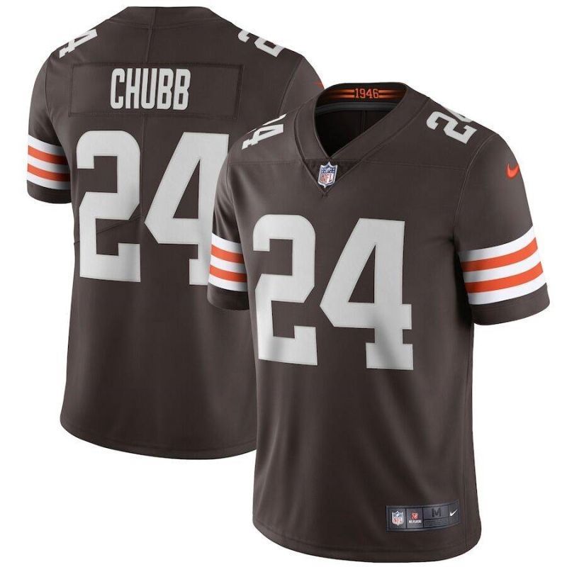 Cleveland Browns Nick Chubb #24 NFL 2020 Brown Jersey