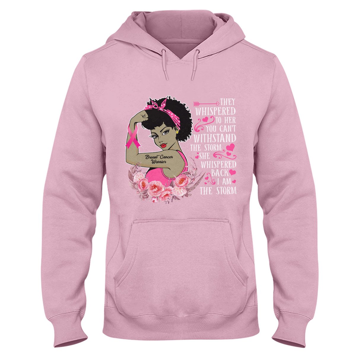 Breast Cancer Awareness Black Girl I Am The Storm Ez07 1109 Hoodie