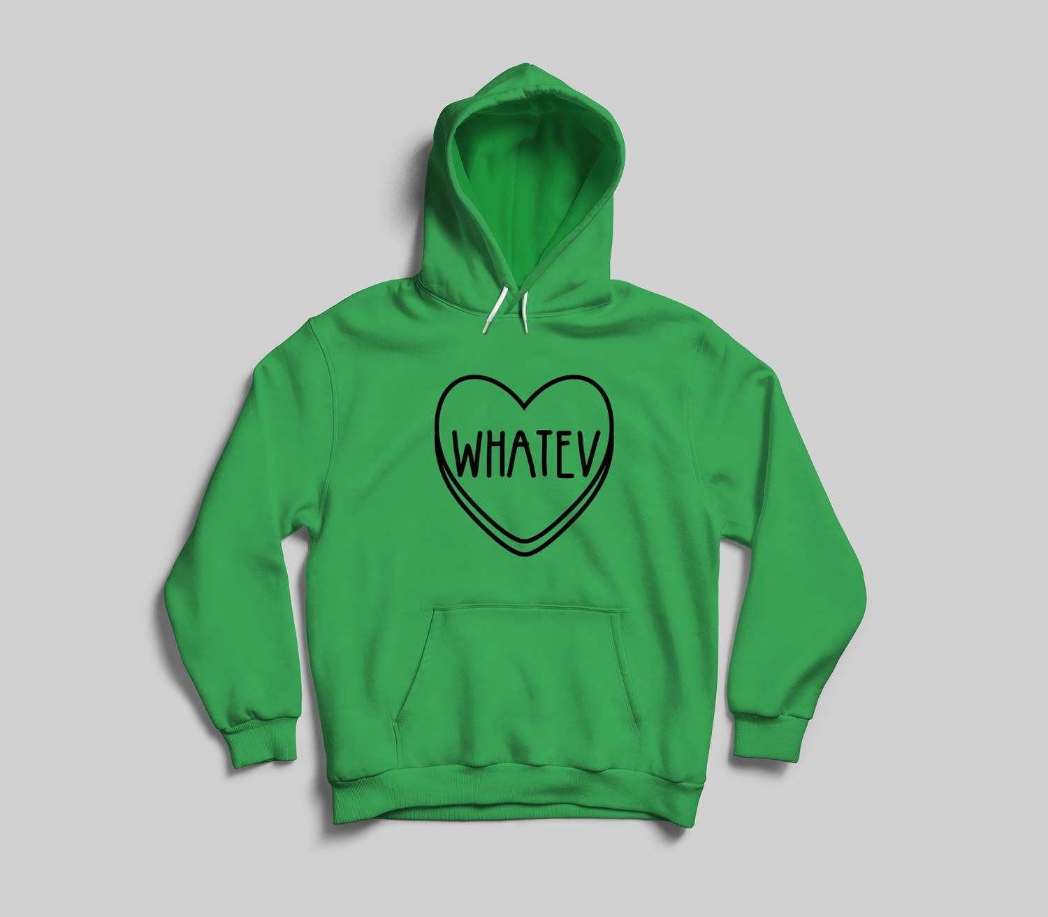 Whatev Candy Heart Anti Valentine’s Day Youth hoodie