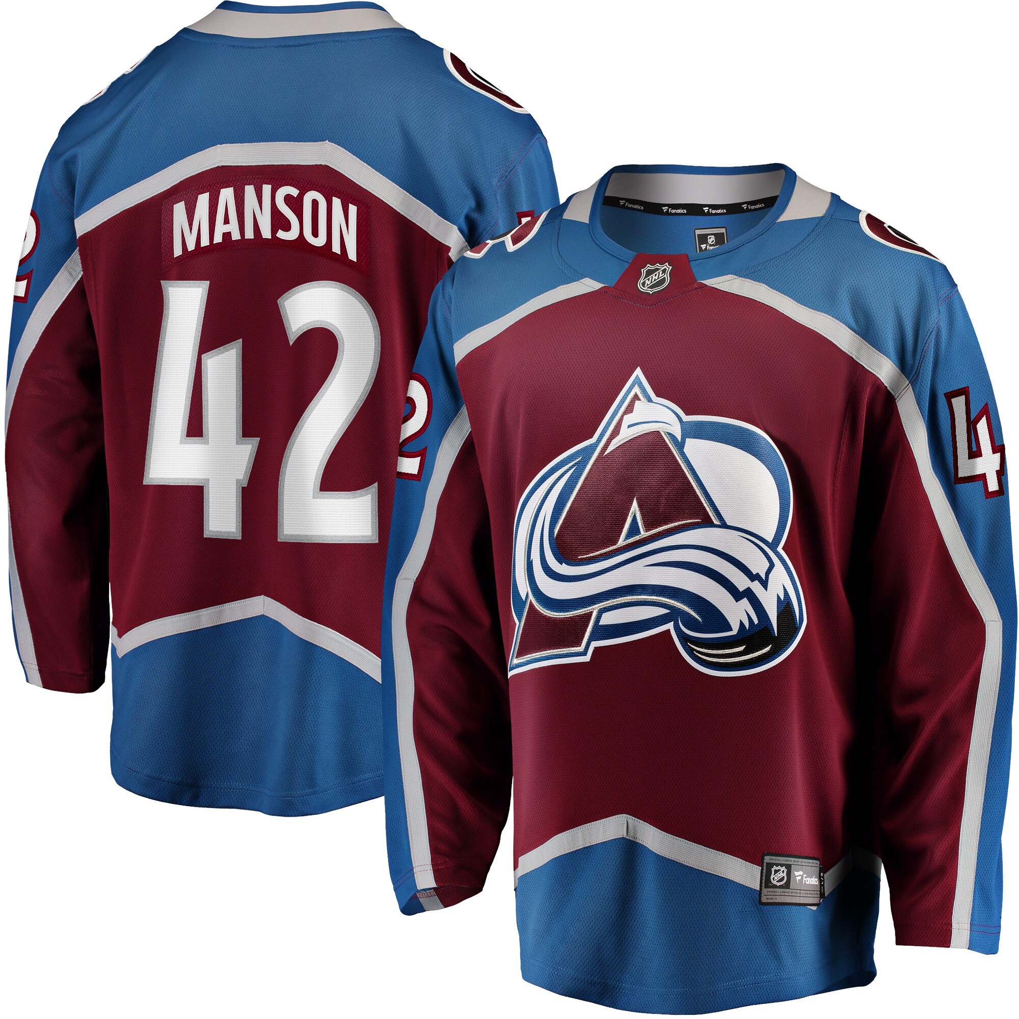 Josh Manson Colorado Avalanche Branded Home Breakaway Player Jersey – Burgundy