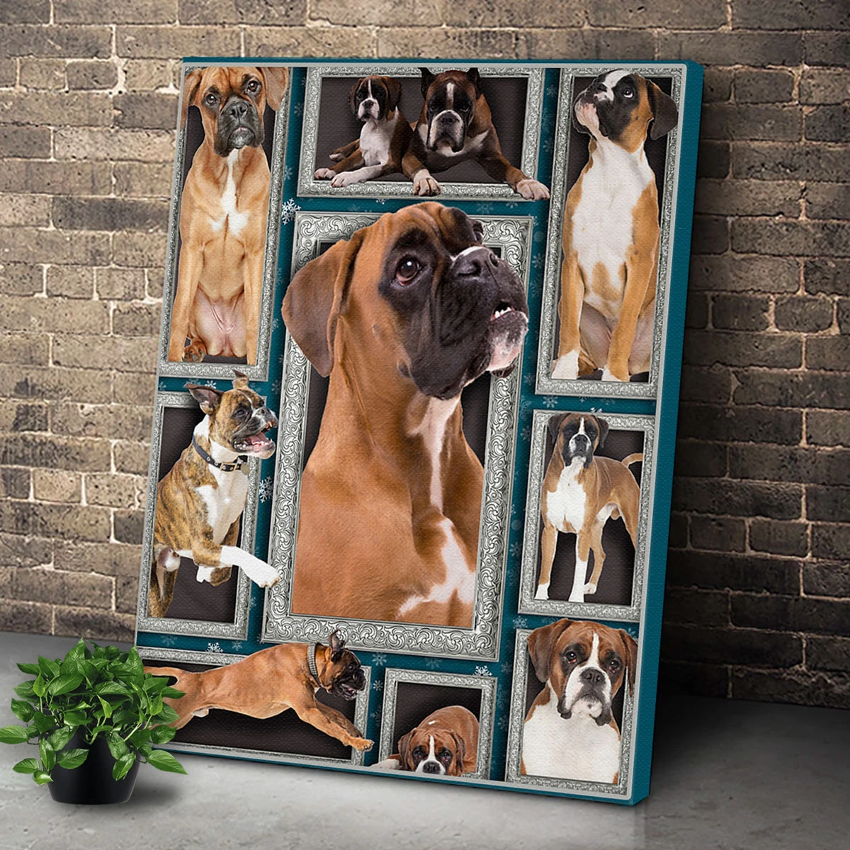 Boxer Dog Premium Wall Art Canvas