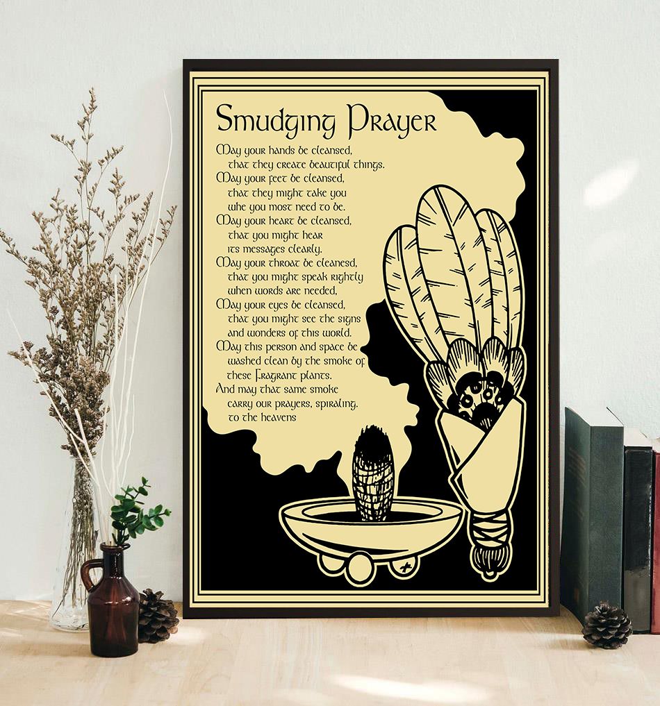 Smudging Prayer Poster, Smudge Poster, Native Poster, Native Pride Poster, House Decorations By Blueshirtfarm Fashion