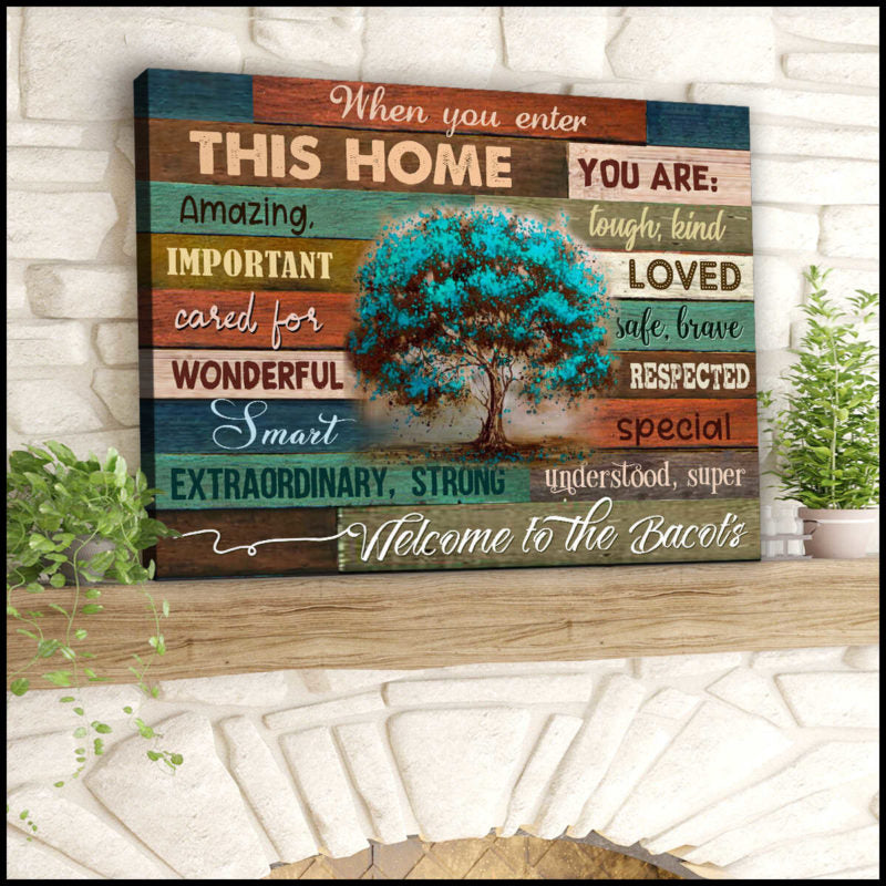 When You Enter This Home Canvas Wall Art