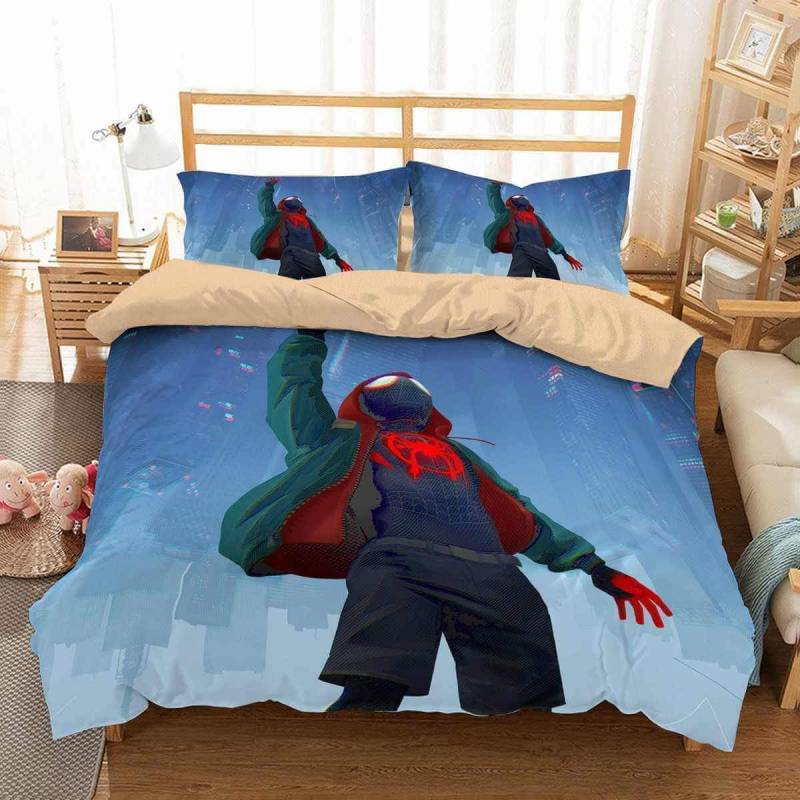 3D Customize Spider Man Into The Spider Verse Bedding Set Duvet Cover Set Bedroom Set Bedlinen