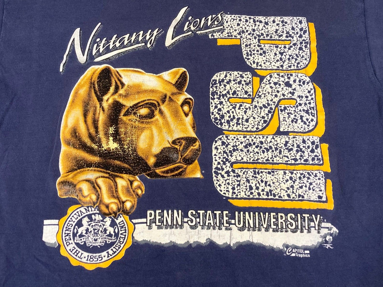 Vintage 90S Penn State Nittany Lions Shirt – Sz M – Single Stitch Psu Tee