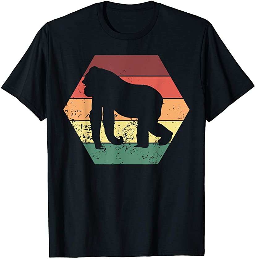 Vintage Gorilla Jungle Gorillas Ape Apes Monkeys Monkey T-Shirt