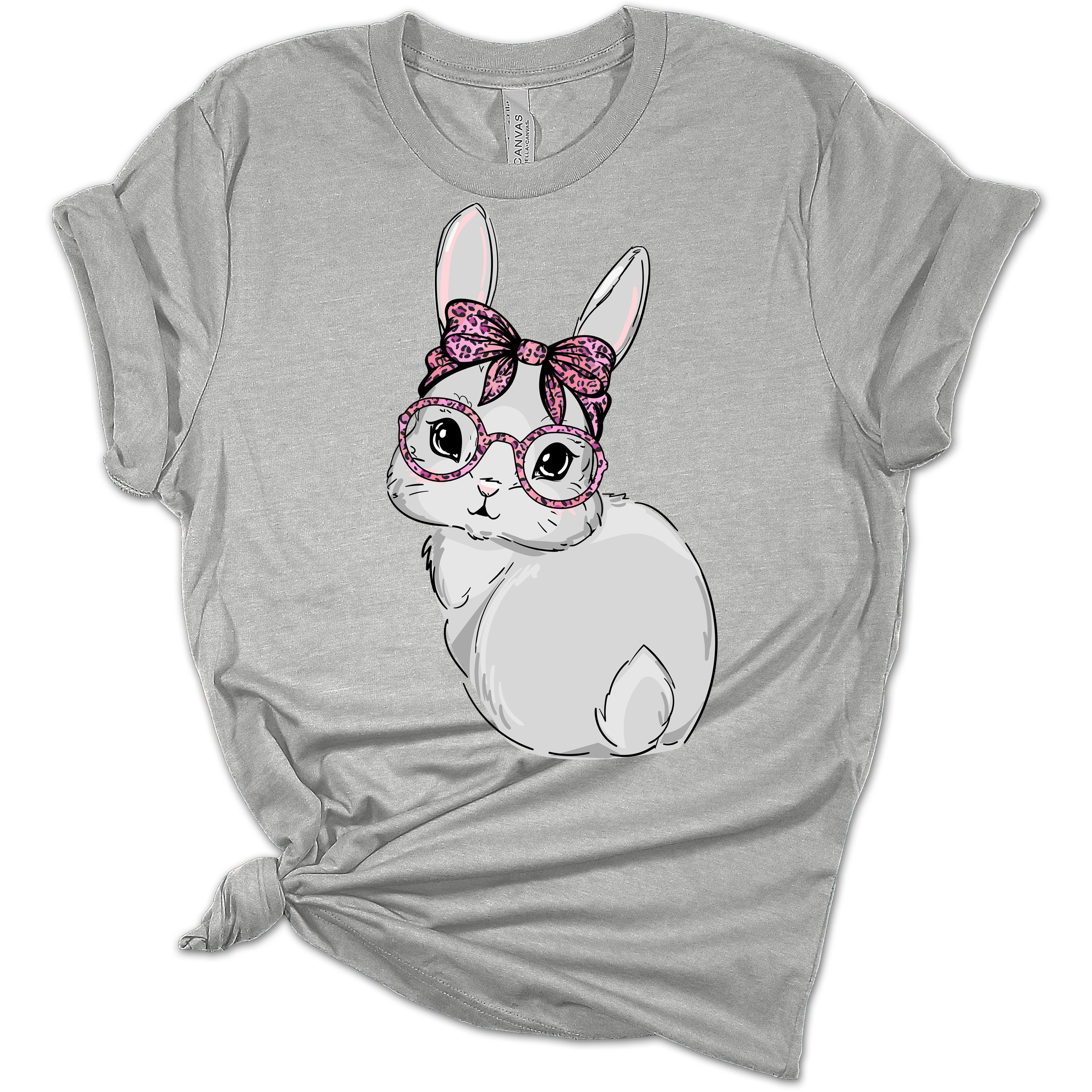 Cute Easter Bunny Glasses Women’S Bella Easter T-Shirt