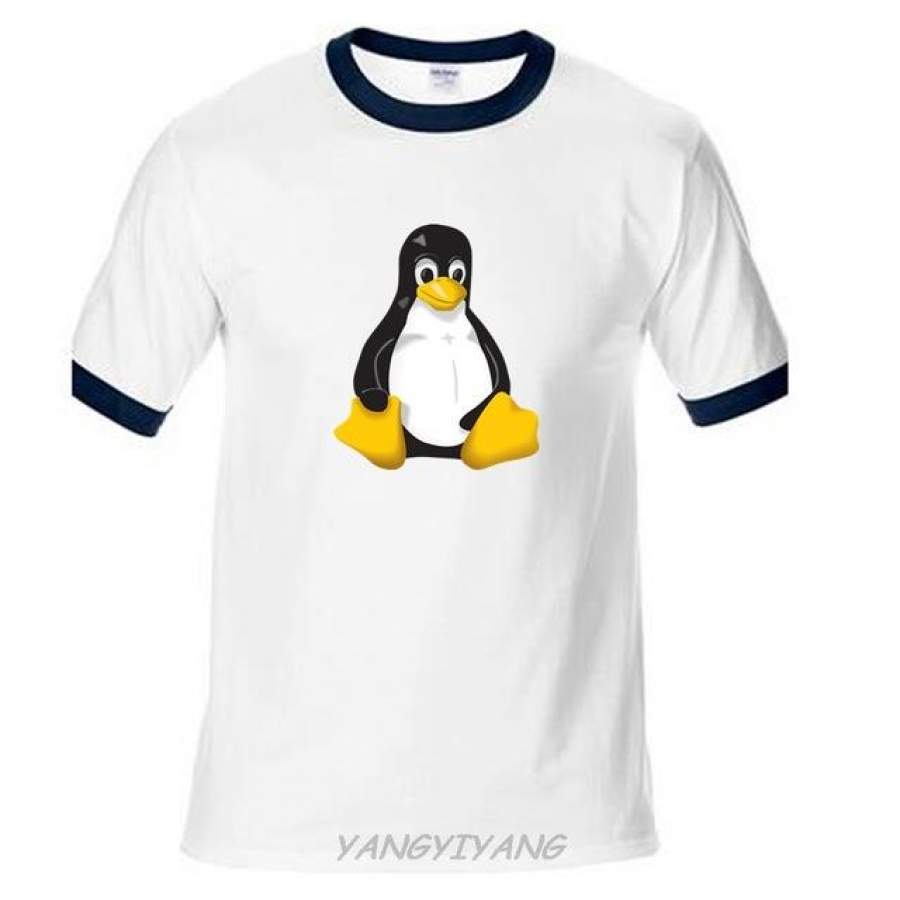 penguin Dark T-Shirt 100% cotton O-Neck T Shirt Casual raglan print tops tee