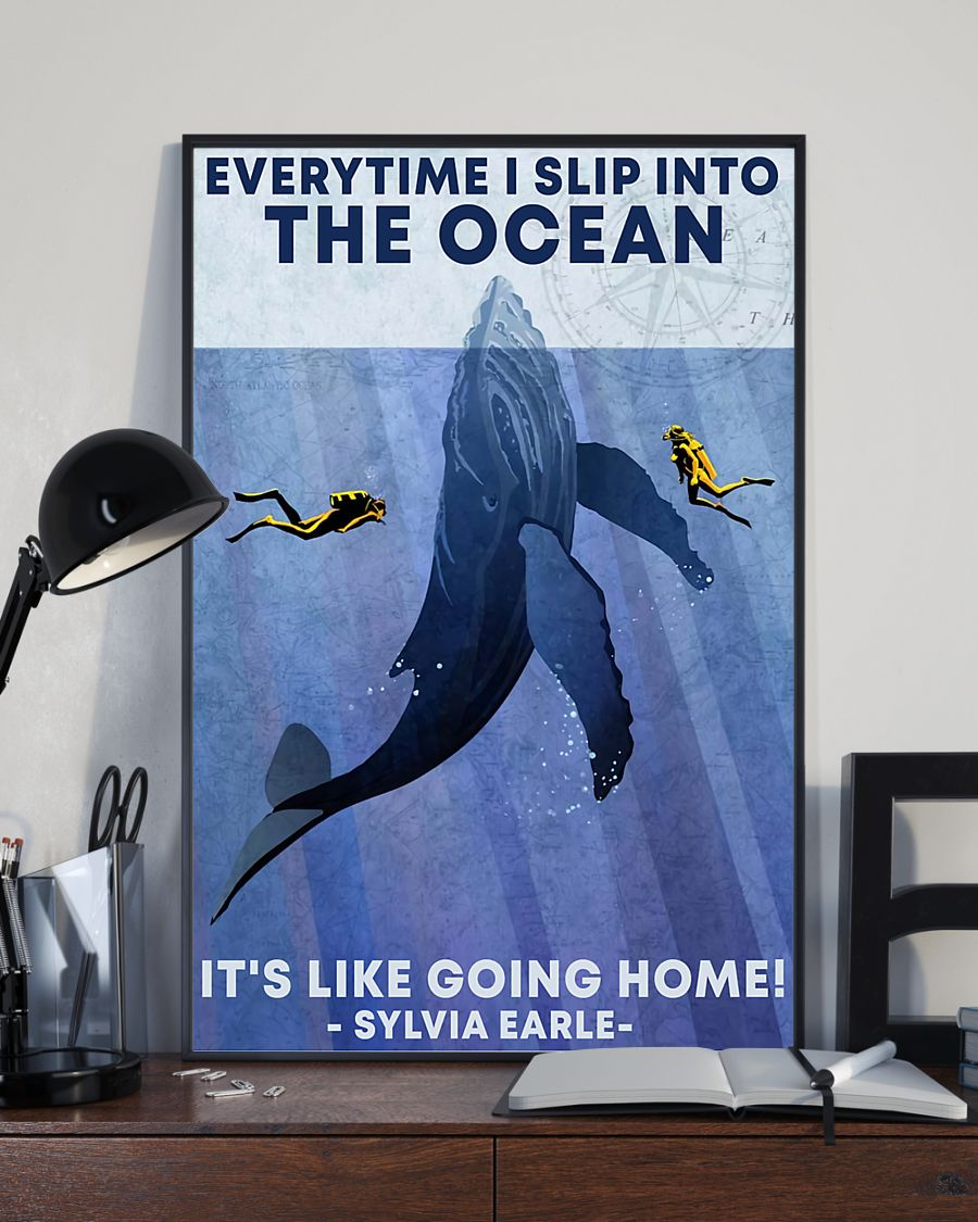 Ocean Diving It’S Like Going Home Scuba Diver Whale Poster Vintage Canvas And Poster, Canvas Prints, My Poster Wall, Canvas Wall Art, Wall Decor Visual Art – Mostsuit