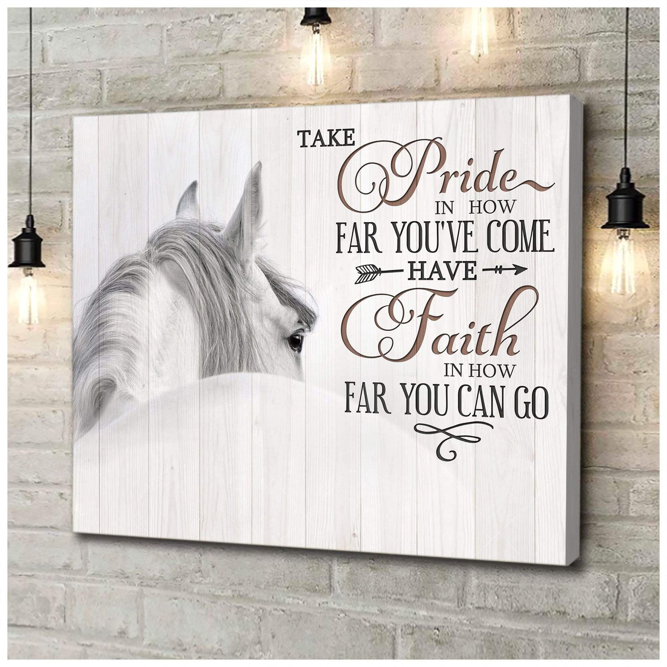 Take Pride Horse Wall Art Canvas Gift For Family, Wall Art Decor, Canvas Print, Home Decor