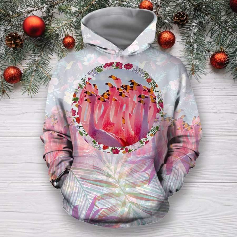 3D All Over Print Flamingo Hoodie