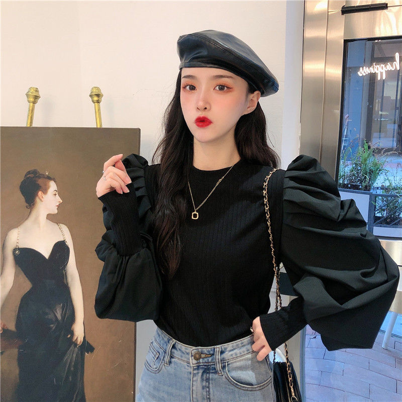 Woman Sweaters Femme Chandails Lantern Sleeve Sweater Female Autumn and Winter 2020 Sweater Top Pull Hiver alx