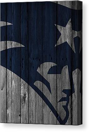 New England Patriots Wood Fence Joe Hamilton Canvas Print