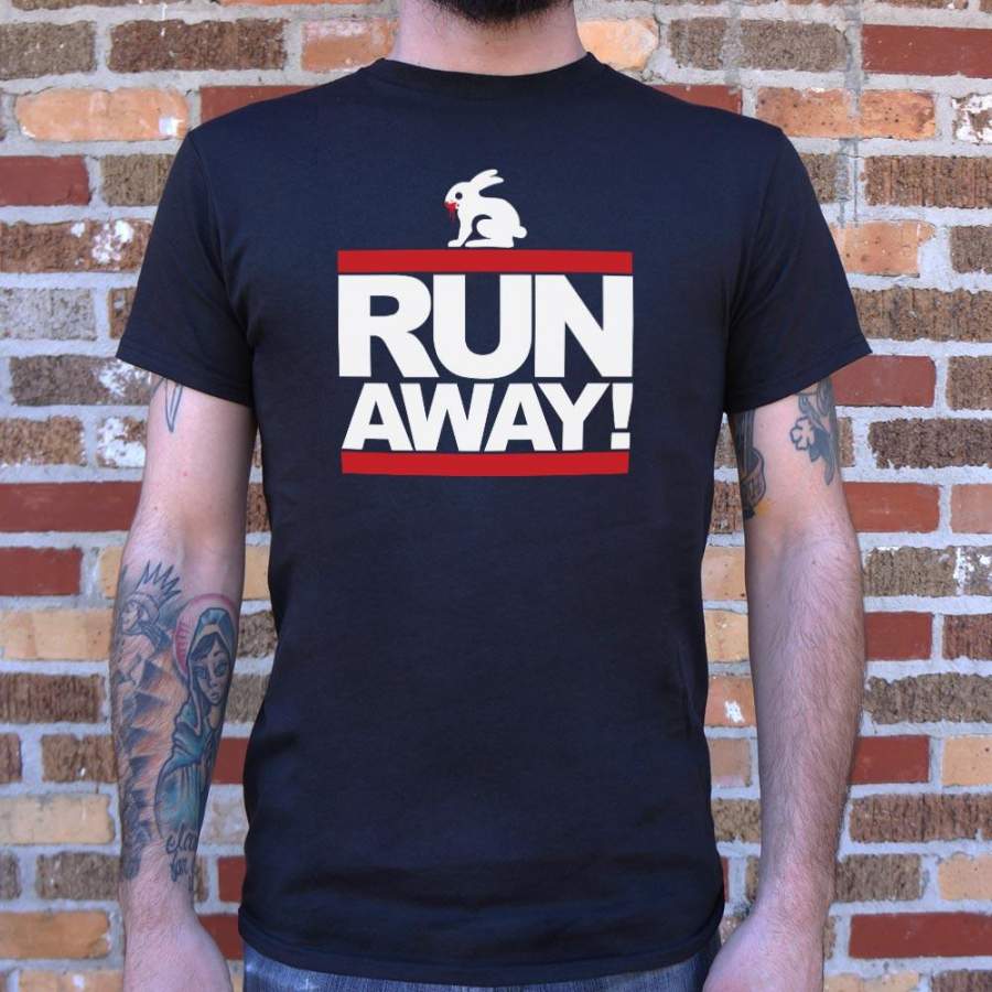 Mens Run Away Rabbit T-Shirt