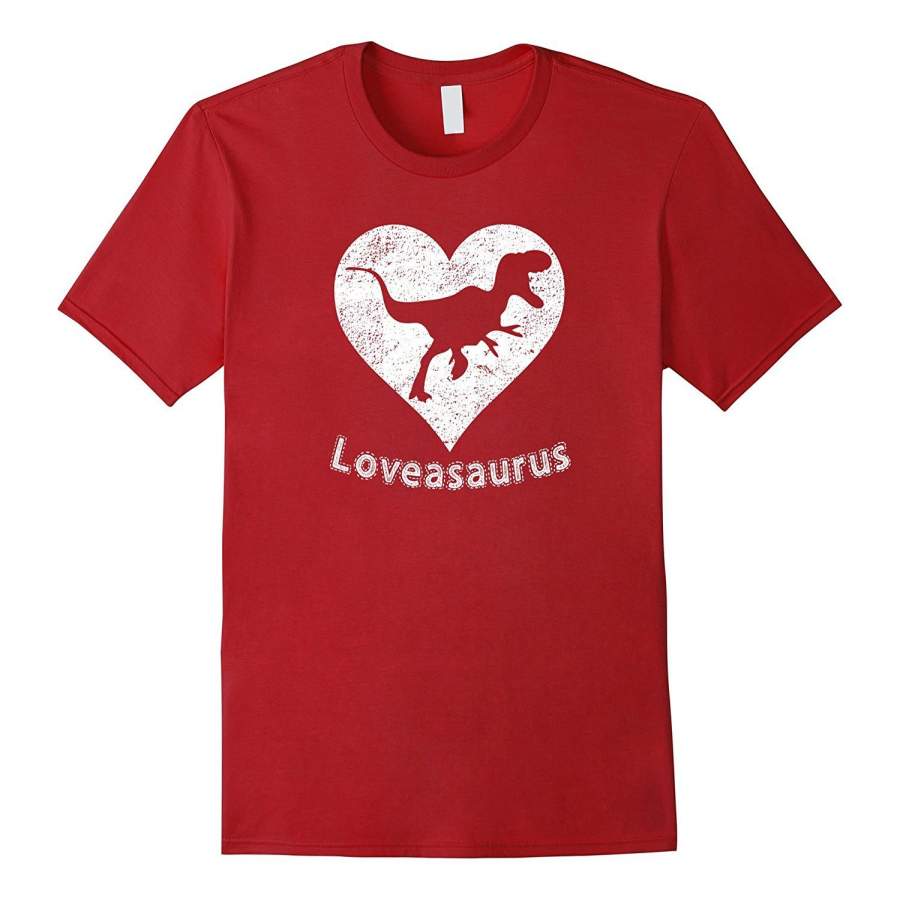 Valentines Day Loveasaurus Dinosaur Heart t Shirt – Funny