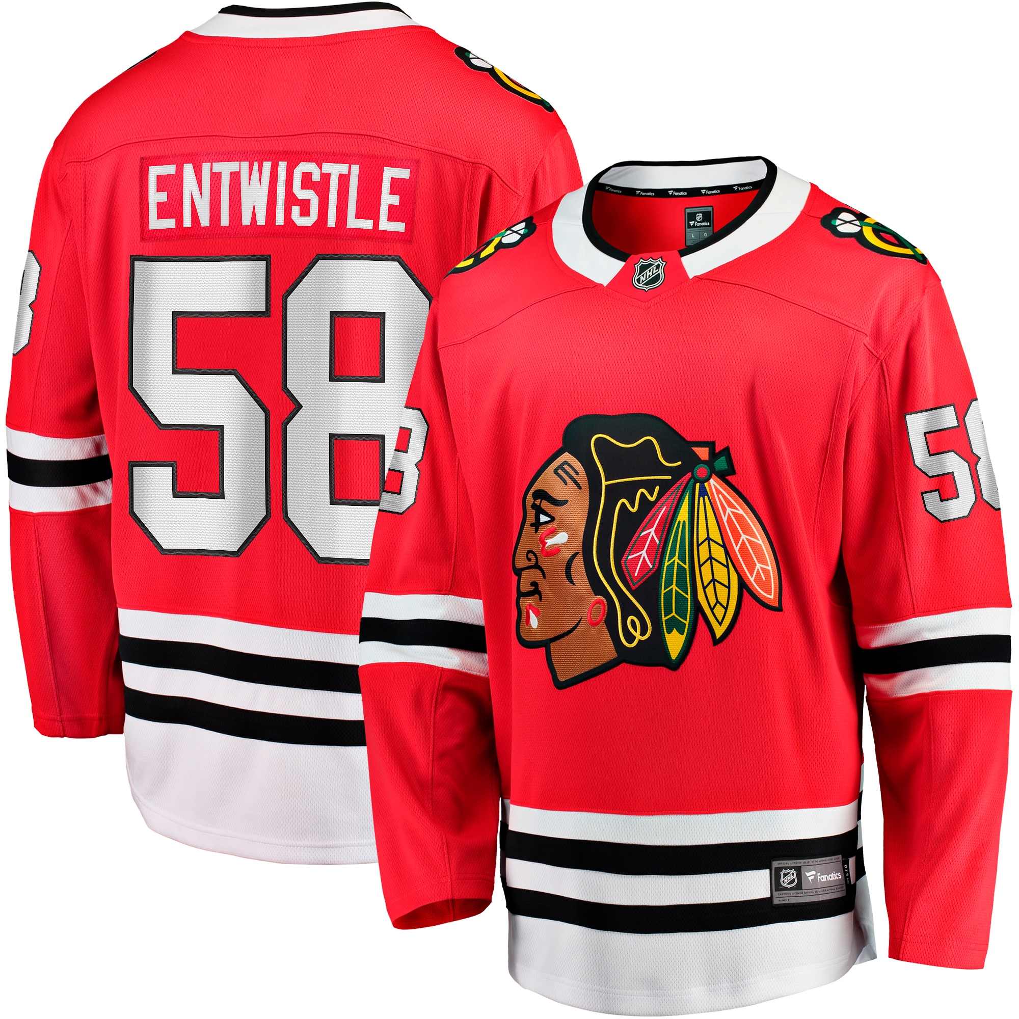 MacKenzie Entwistle Chicago Blackhawks Branded Home Breakaway Player Jersey – Red