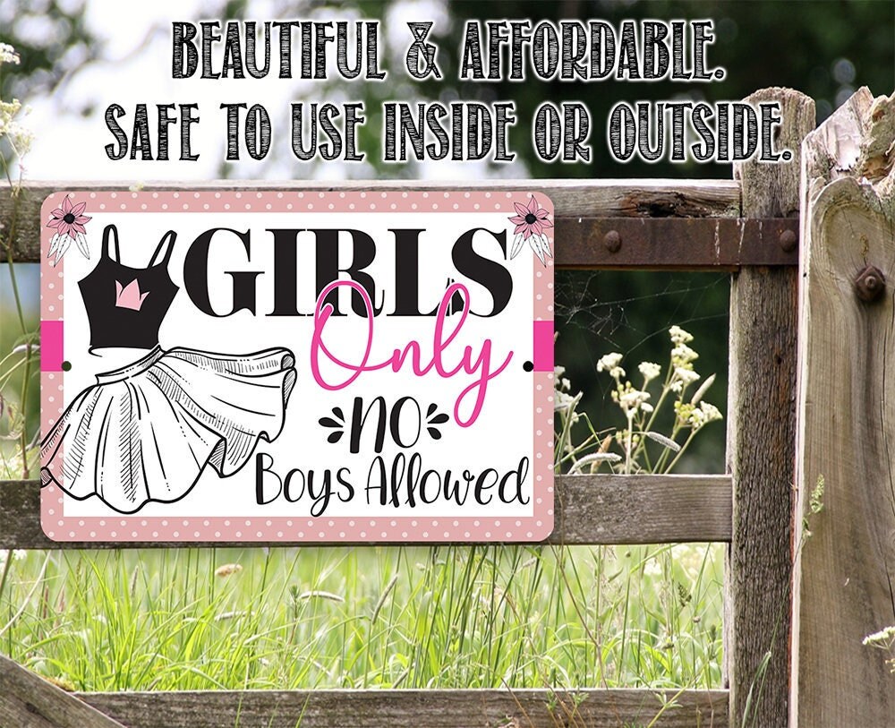 Girls Only 8″ x 12″ or 12″ x 18″ Aluminum Tin Awesome Metal Poster