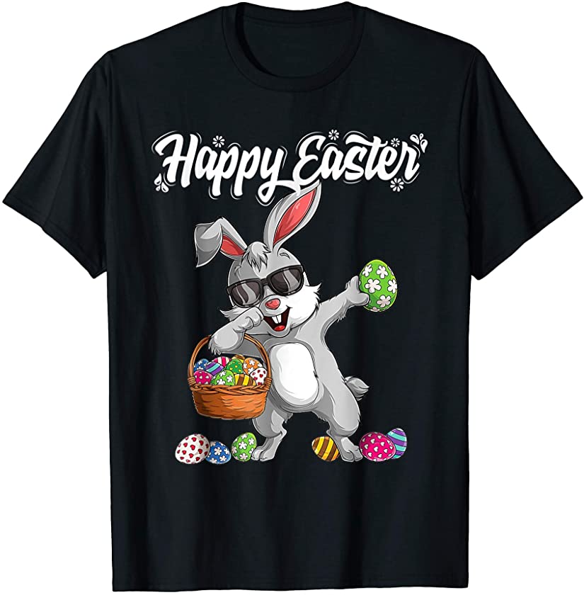 Dabbing Rabbit Easter Day Eggs Dab Boys Girls Funny T-Shirt