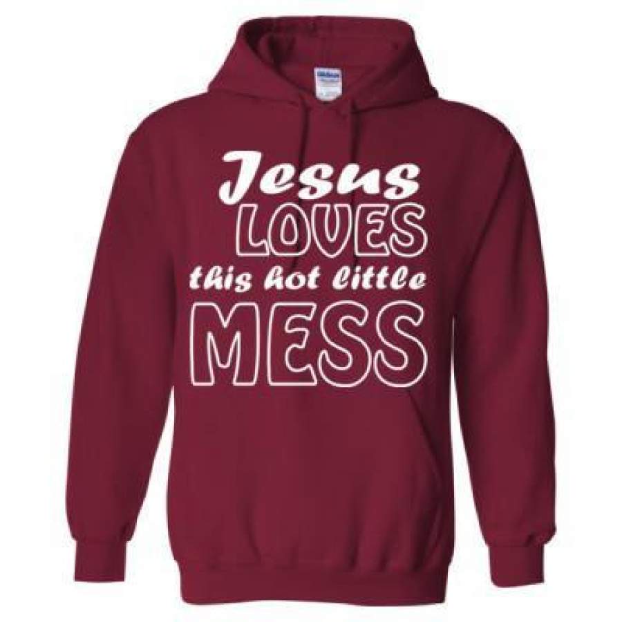 AGR Jesus Loves This Hot Little Mess – Heavy Blend™ Hooded Sweatshirt