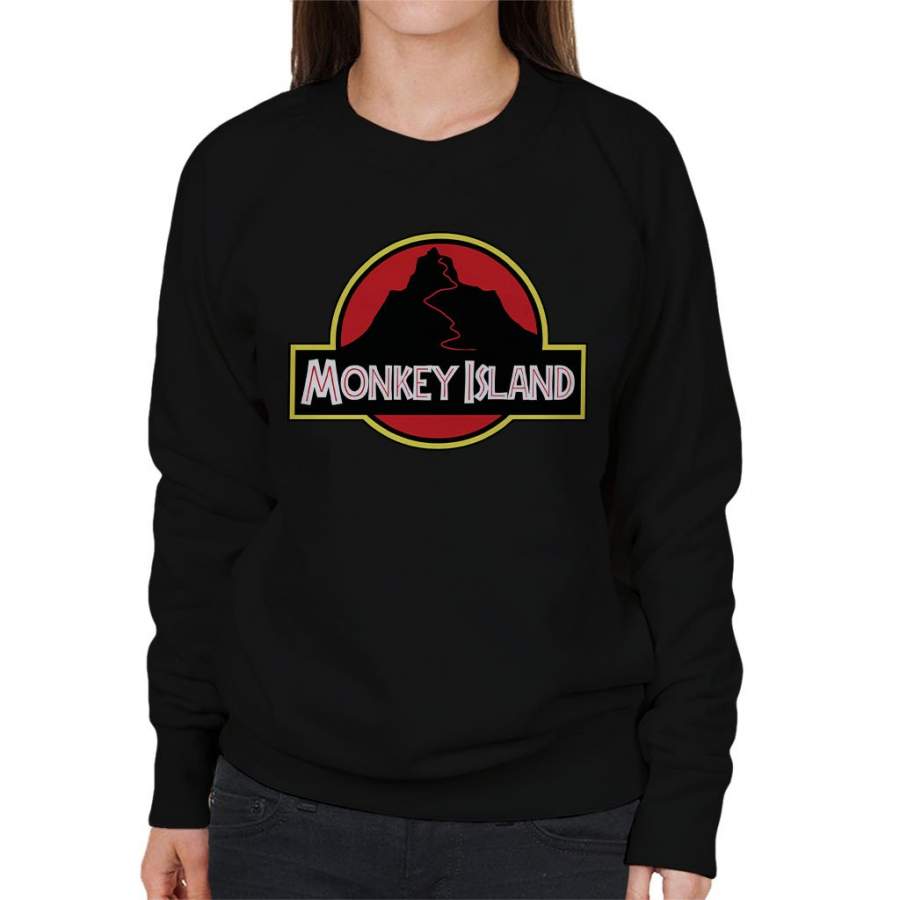 Monkey Island Jurrassic Park Logo Women’s Sweatshirt