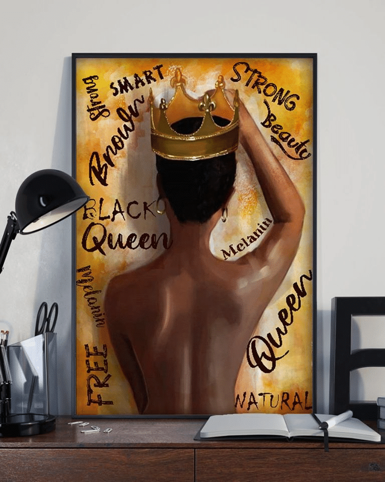 Juneteenth Freedom Day Liberation Day Black Queen Strong Beauty Natural Melanin  Home Living Room Wall Decor Vertical Poster Canvas