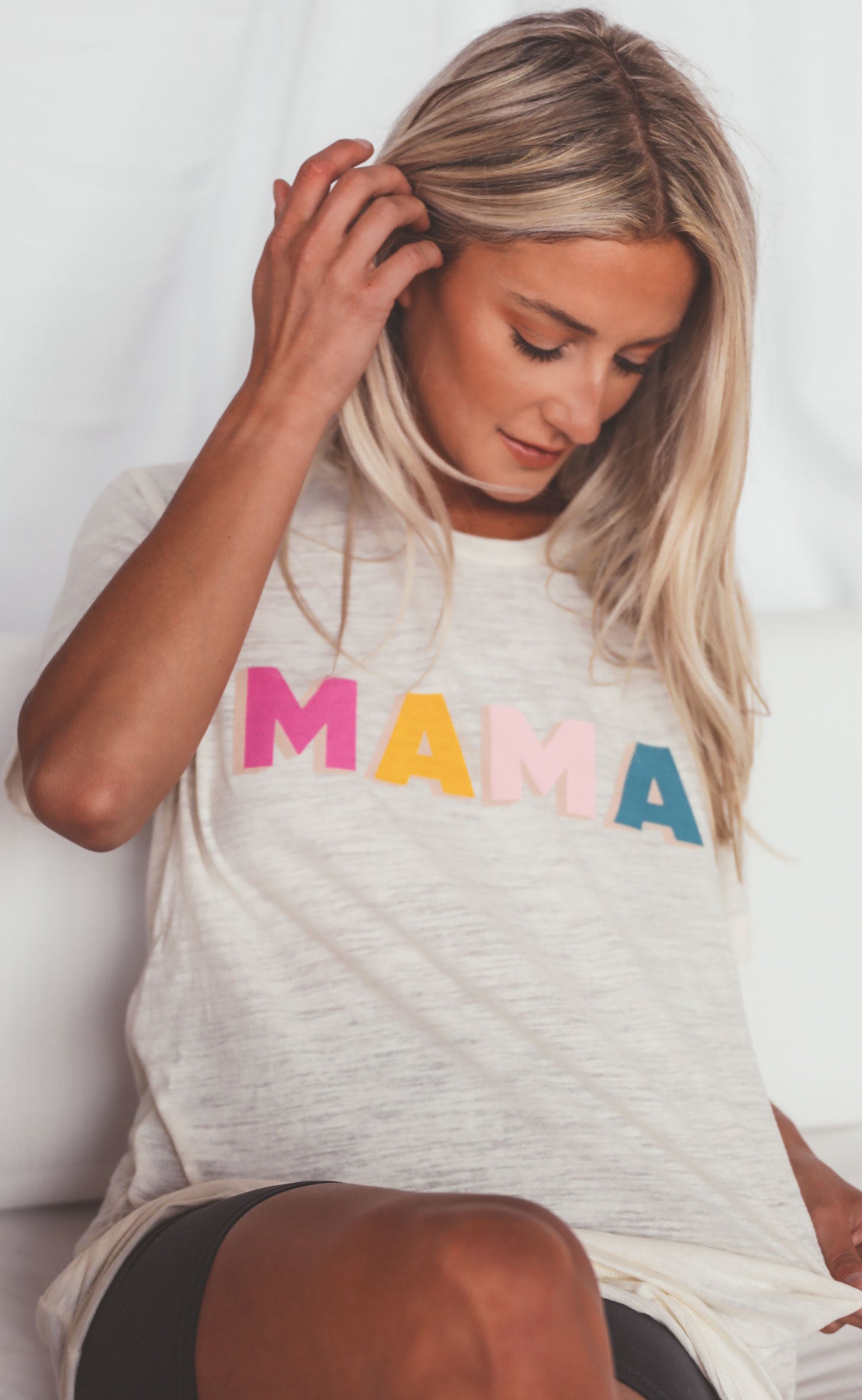 Friday + Saturday: Mama Color Block T Shirt