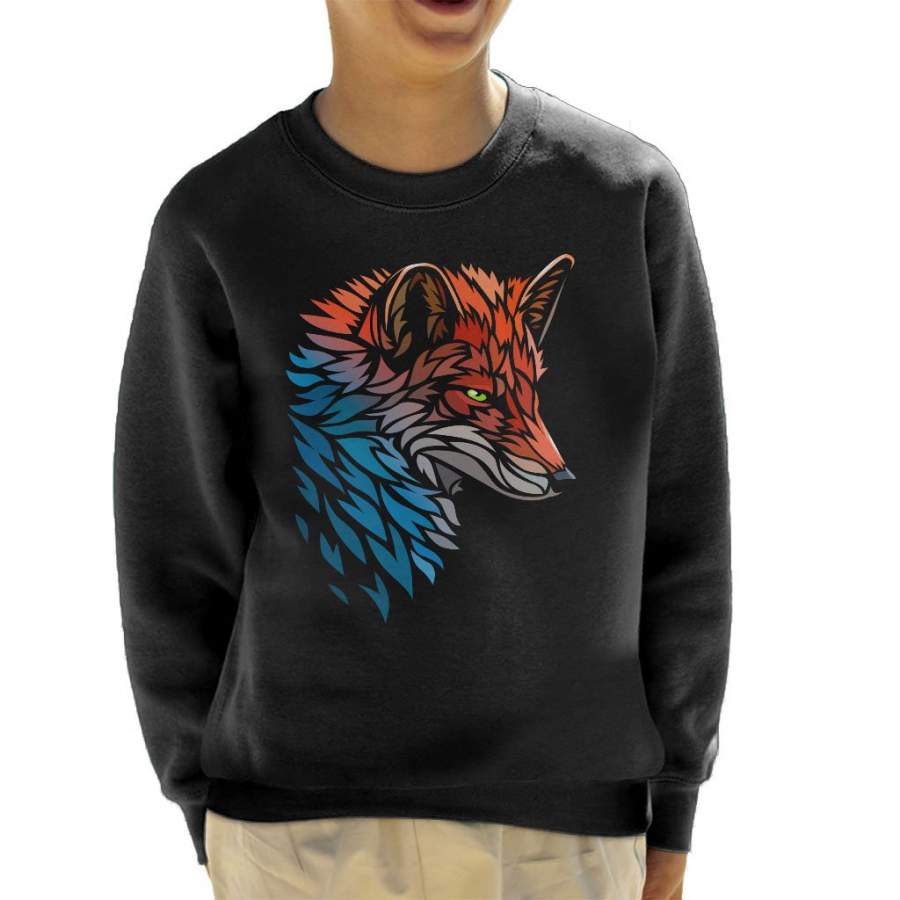 Tribal Fox Kid’s Sweatshirt