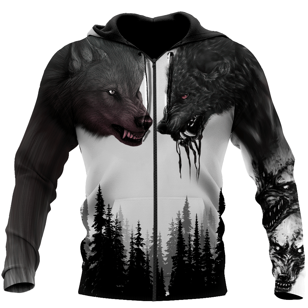 Wolf Viking Hoodie 3D H