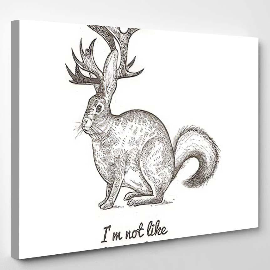 Unusual Fantastic Animal Phrase Not Like – Fantastic Canvas Print