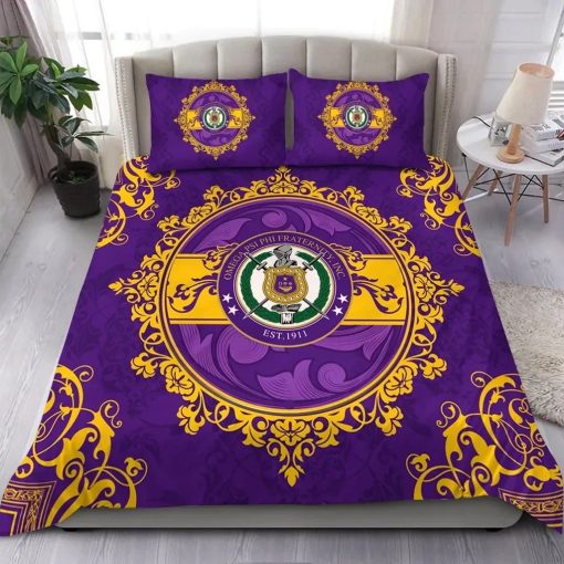 Black Greek – Omega Psi Phi Fraternity Official Seal Mandala Pattern 3D Bedding Set