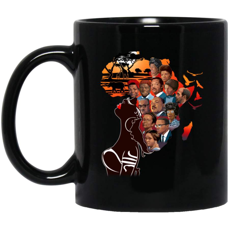 African American Coffee Mug I Love My Roots Mug Patriotic Black History Month 11oz – 15oz Black Mug