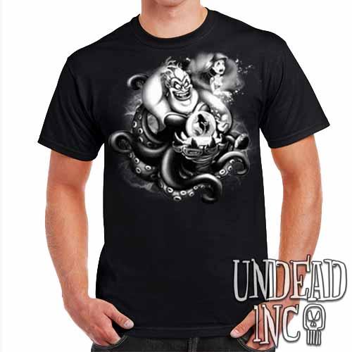 Villains Ursula – Ariel The Little Mermaid – Mens T Shirt Black Grey