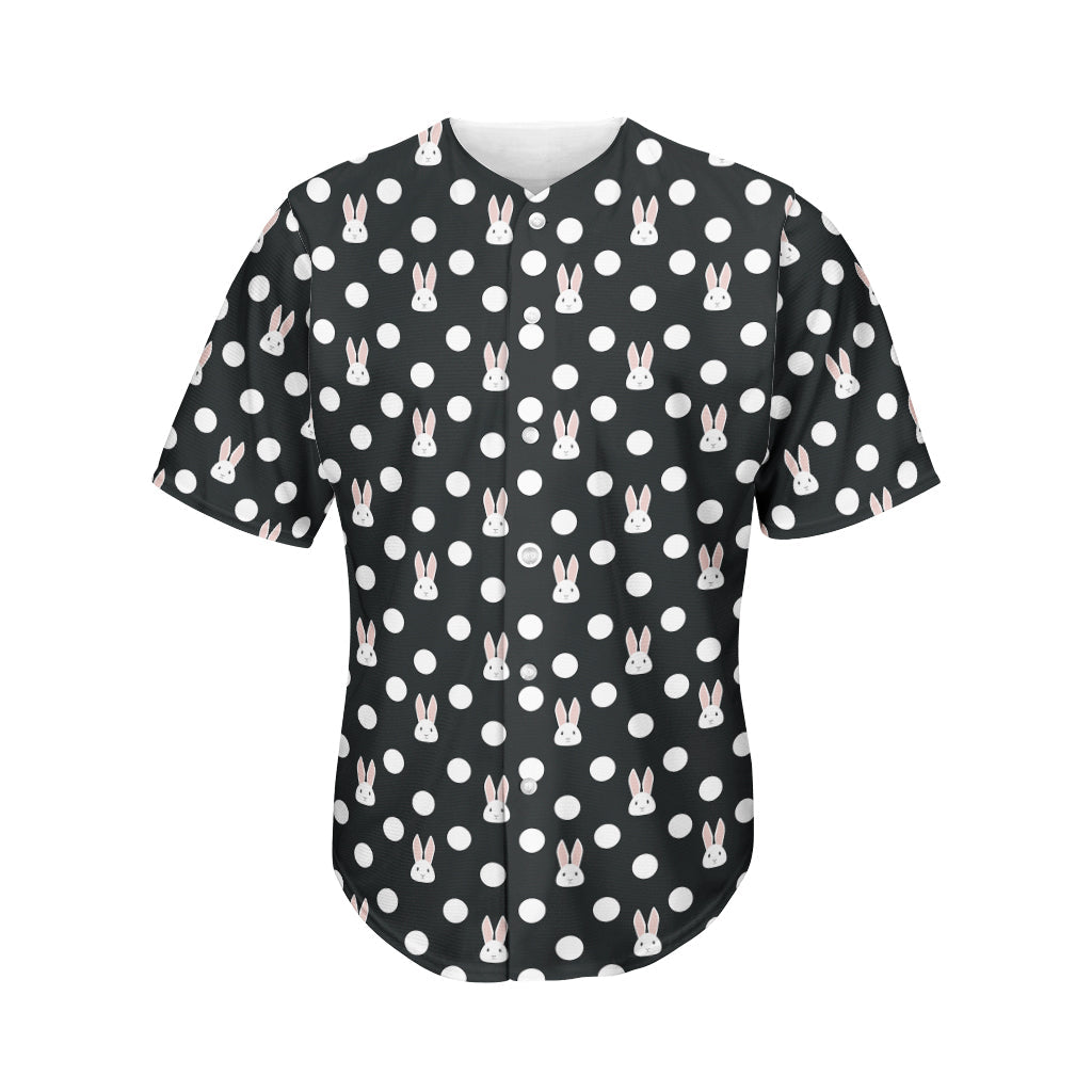 Polka Dot Rabbit Pattern Print Men’S Baseball Jersey 3D Print