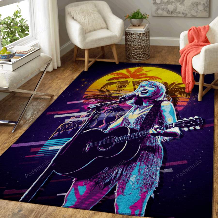 Taylor Swift – Artwork Music Synthwave 80S Art For Fans Area Rug Living Room Carpet Floor Decor