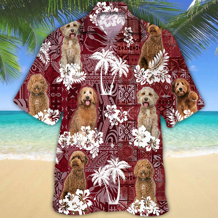 Labradoodle 2 Red Hawaii Gift For Dog Lover Animal Summer Shirts Ha11120