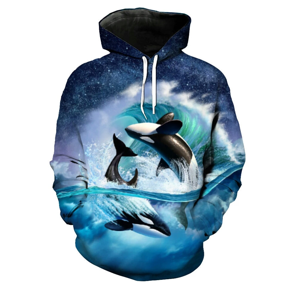 Dolphins In Space Hoodie