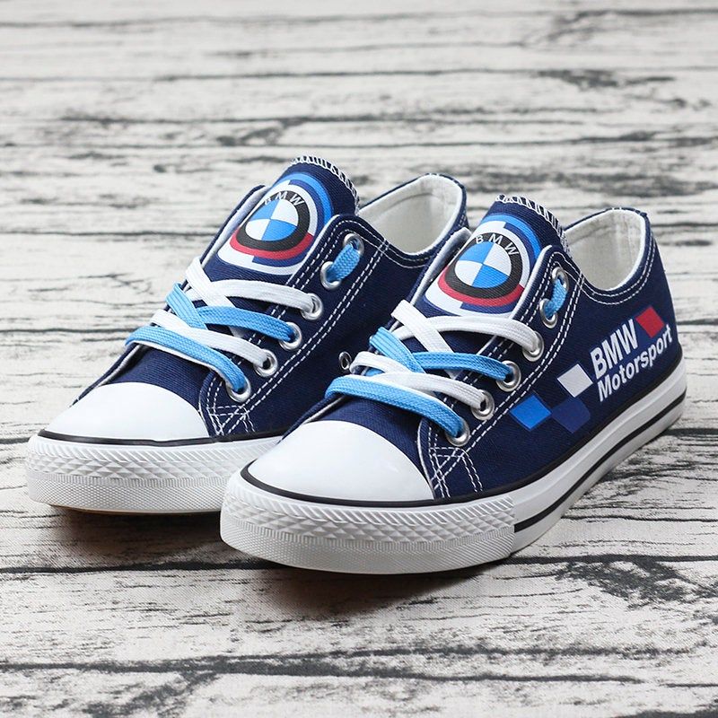 Love BMW Blue Low Top Shoes, BMW Low Top, Custom Shoes, Birthday Gift, Car Lovers Shoes, Gift for Car Drivers Fathers Day
