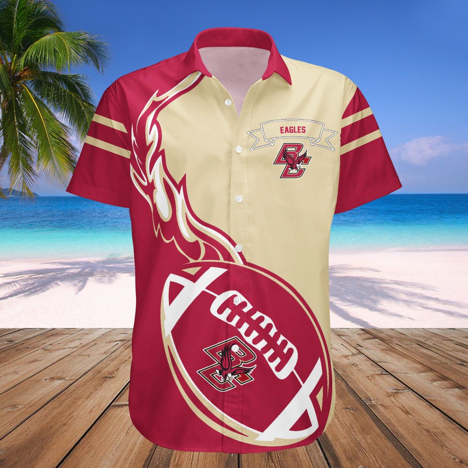 Boston College Eagles Hawaii Shirt Flame Ball – NCCA