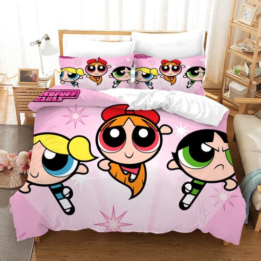 The Powerpuff Girls 1 Duvet Cover Pillowcase Home Decor 3D Bedding Set 9