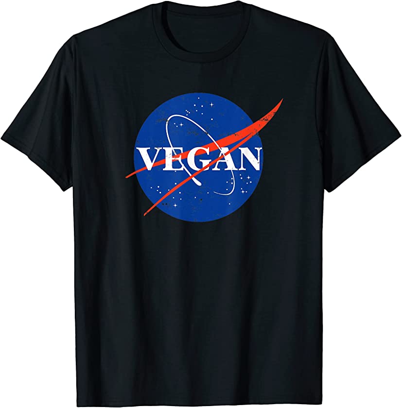 Vintage Vegan Nasa Earth Day Animal Lover Vegan T-Shirt