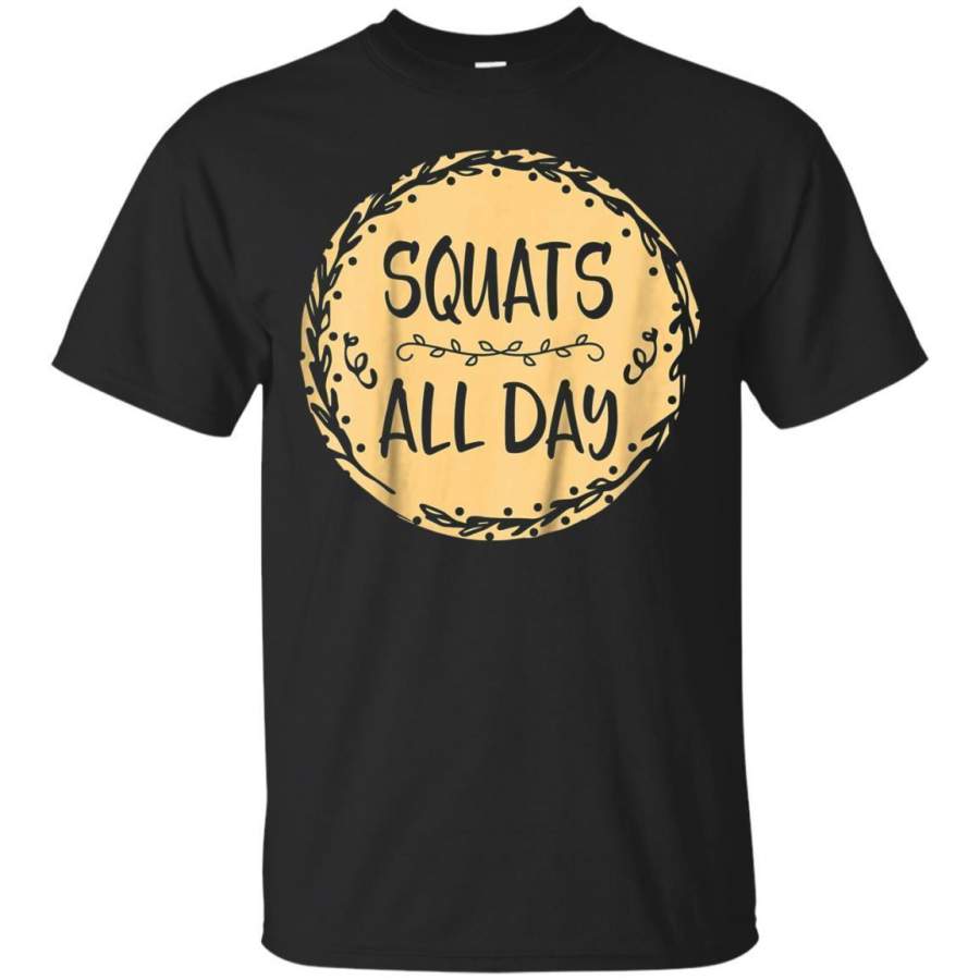 AGR Squats All Day Tshirt  Cute Gym Workout Ladies Shirt Jaq T-shirt