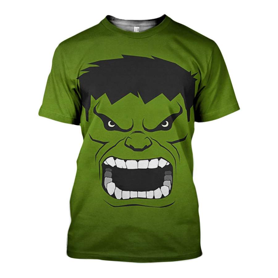 3D All Over Printed Hulk Comic Shirts and Shorts