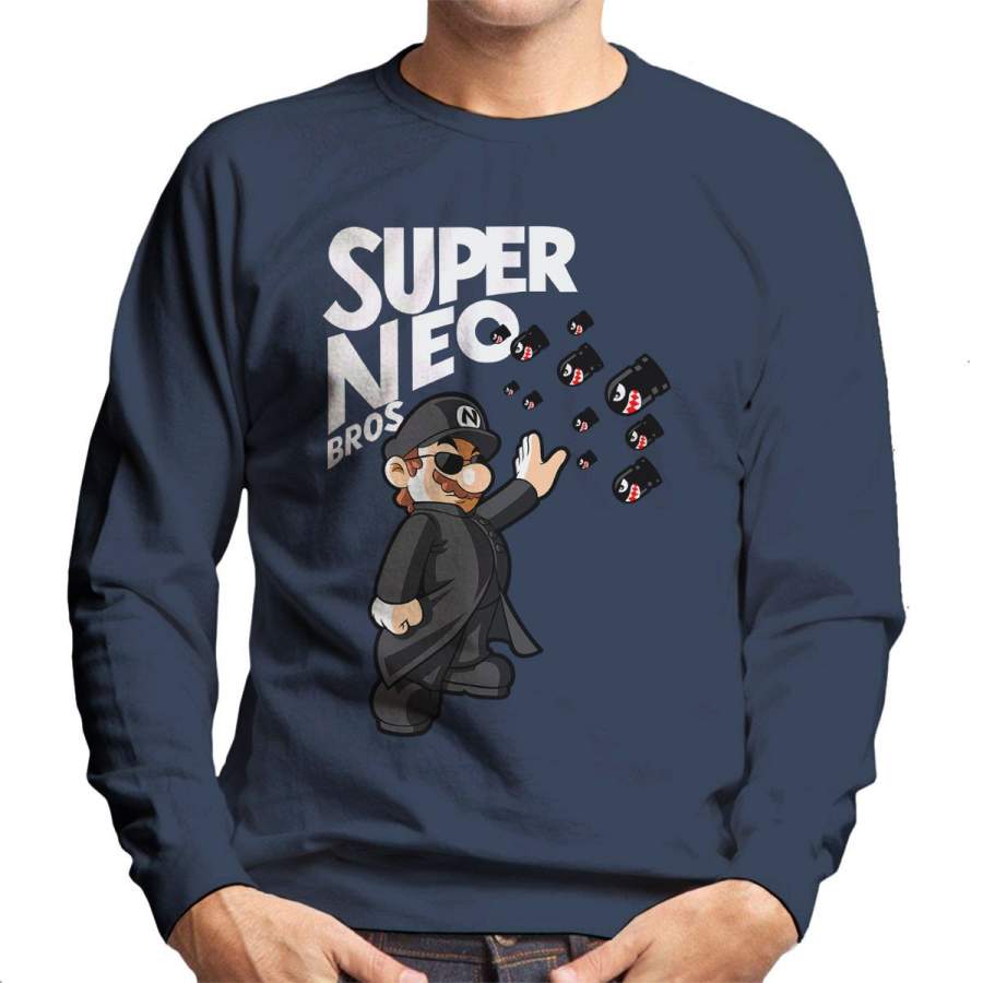 Super Mario Matrix Neo Bros Men’s Sweatshirt