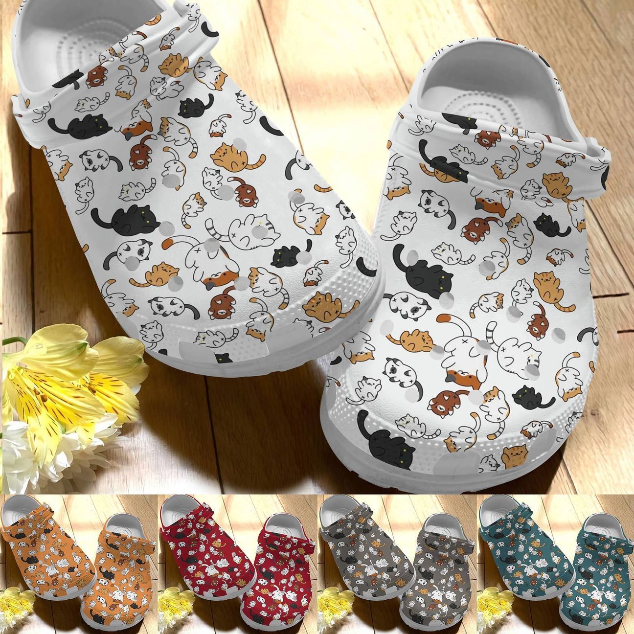 Cat Personalized Clog, Custom Name, Text Cat’S Life, Fashion Style For Women, Men, Kid, Print 3D