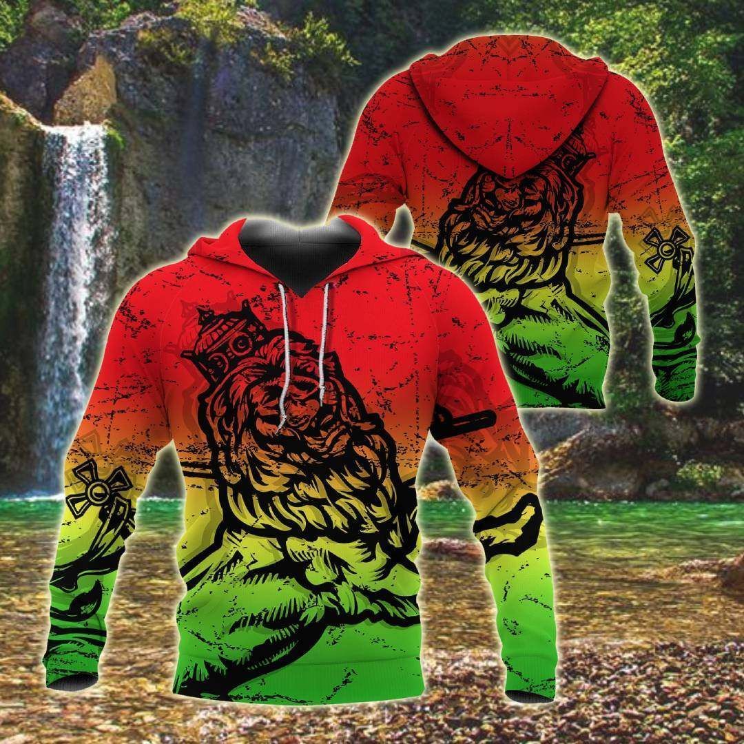 The Lion Of Judah Rastafari Cool Design 3D Printed Sublimation Hoodie Hooded Sweatshirt Comfy Soft And Warm For Men Women S To 5Xl Ctc17012549