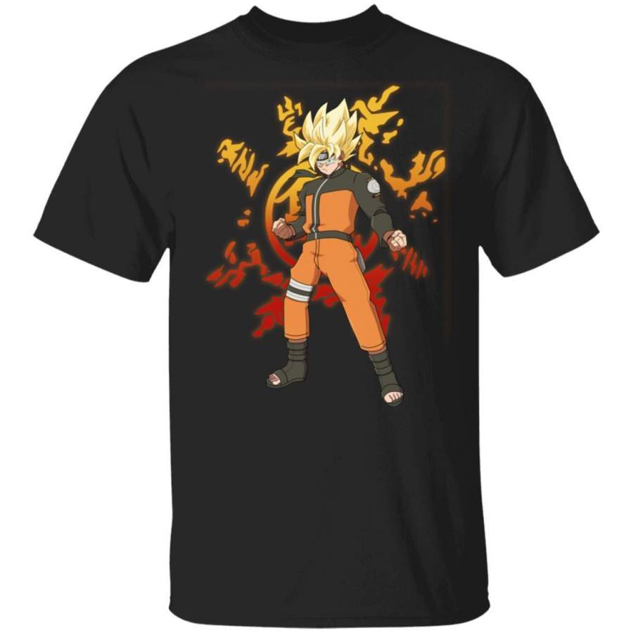 Goku Uzumaki Shirt Dragon Ball and Naruto Mashup Tee